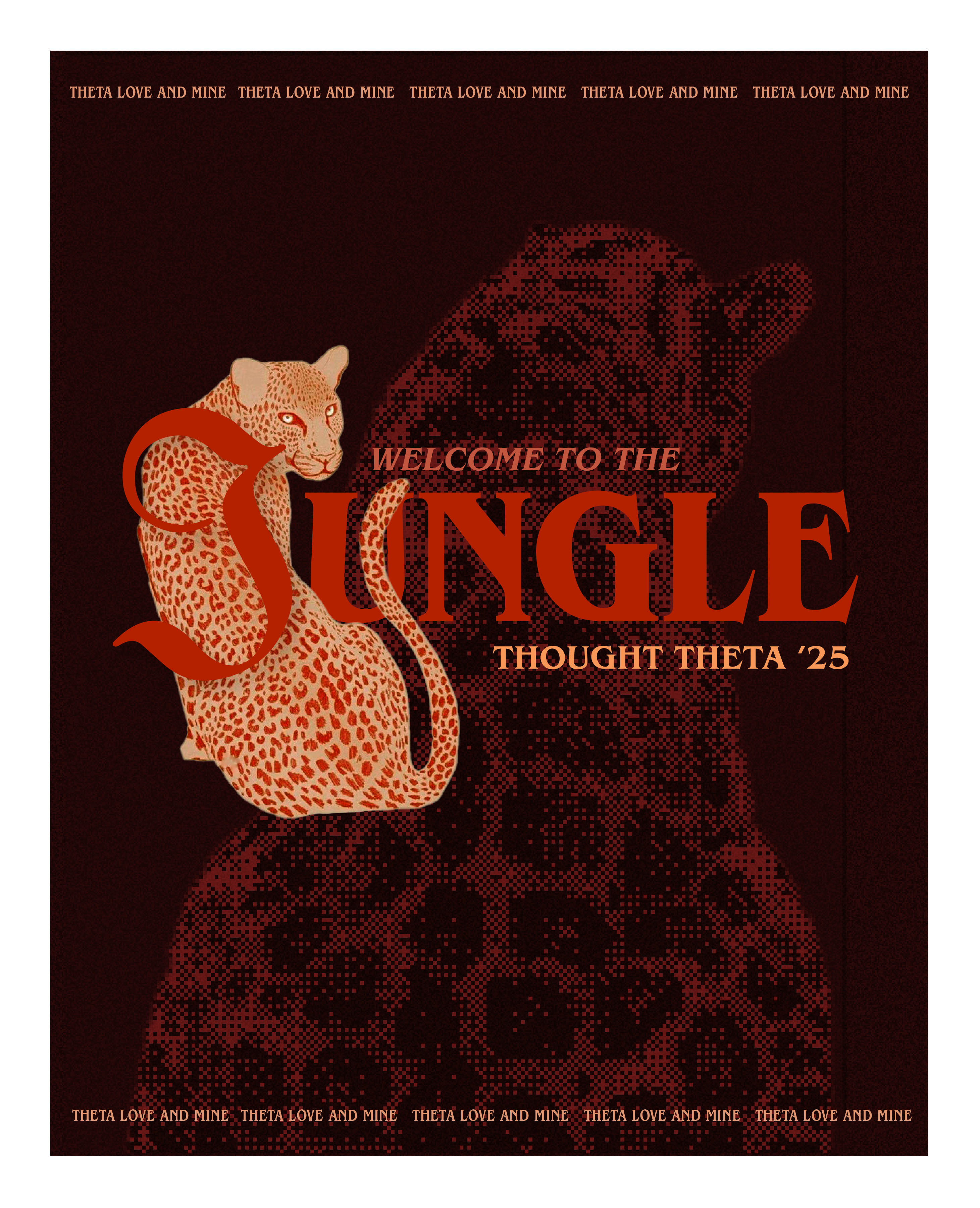 Theta jungle themed graphic