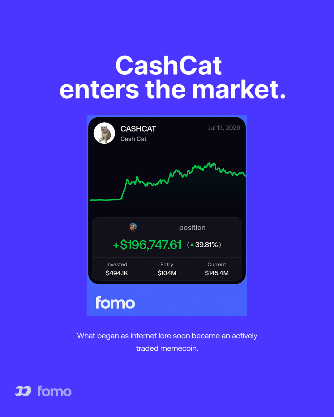 FOMO Cash Cat graphic